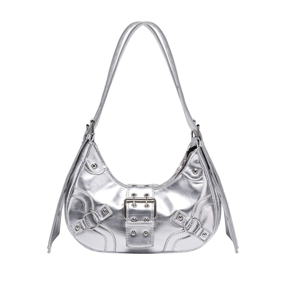 Studded Pu Leather Clutch Shoulder Tote Handbag Adjustable Strap Boho :v